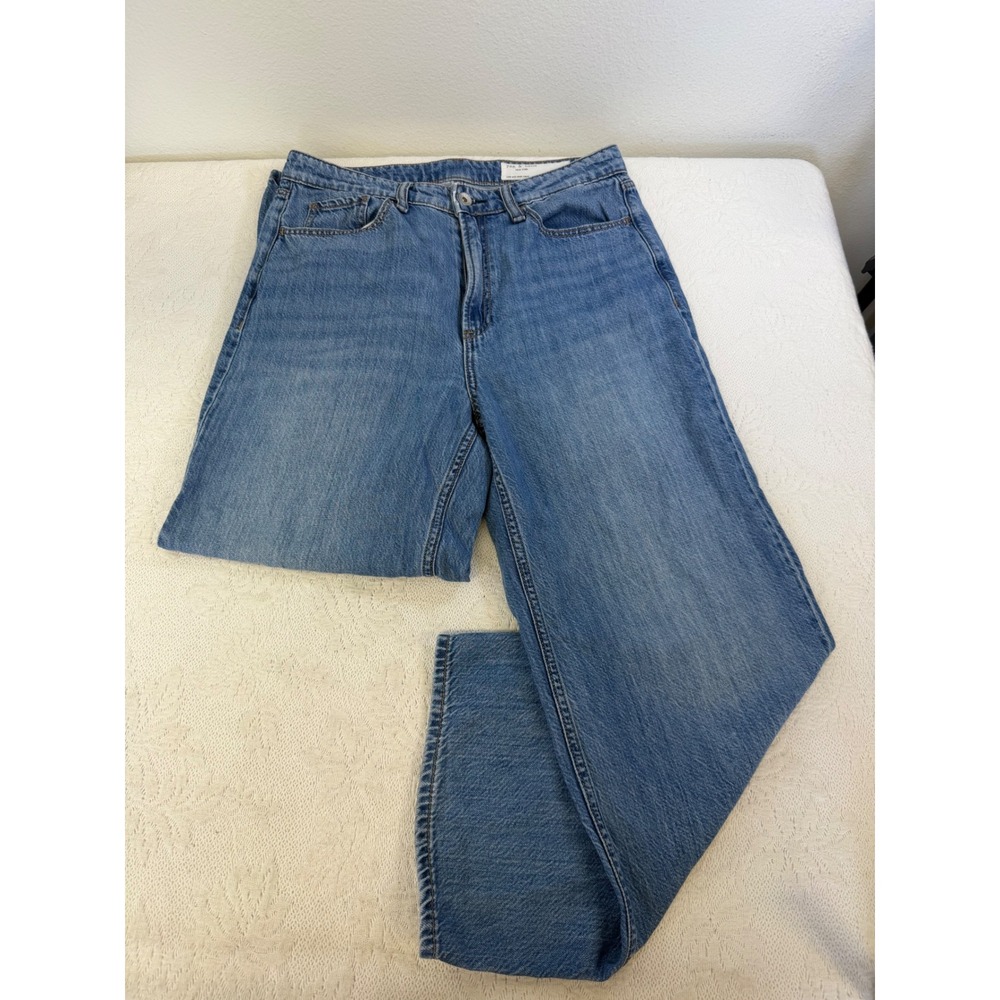 Rag & Bone Lori Mid-Rise Crop Jeans Blue Straight Leg Denim Size 27
